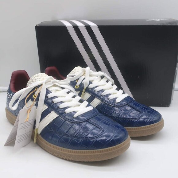Adidas x Wales Bonner Samba Low Top Sneakers Collegiate Navy Croc